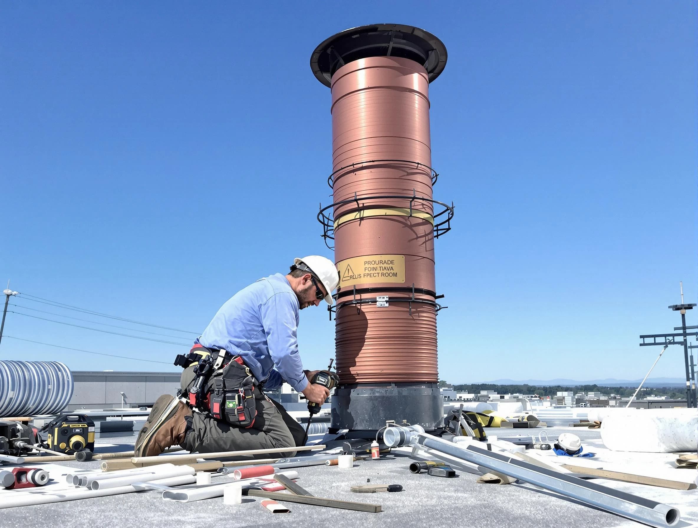 Installed chimney liner by Jersey City Chimney Sweep in Jersey City, NJ