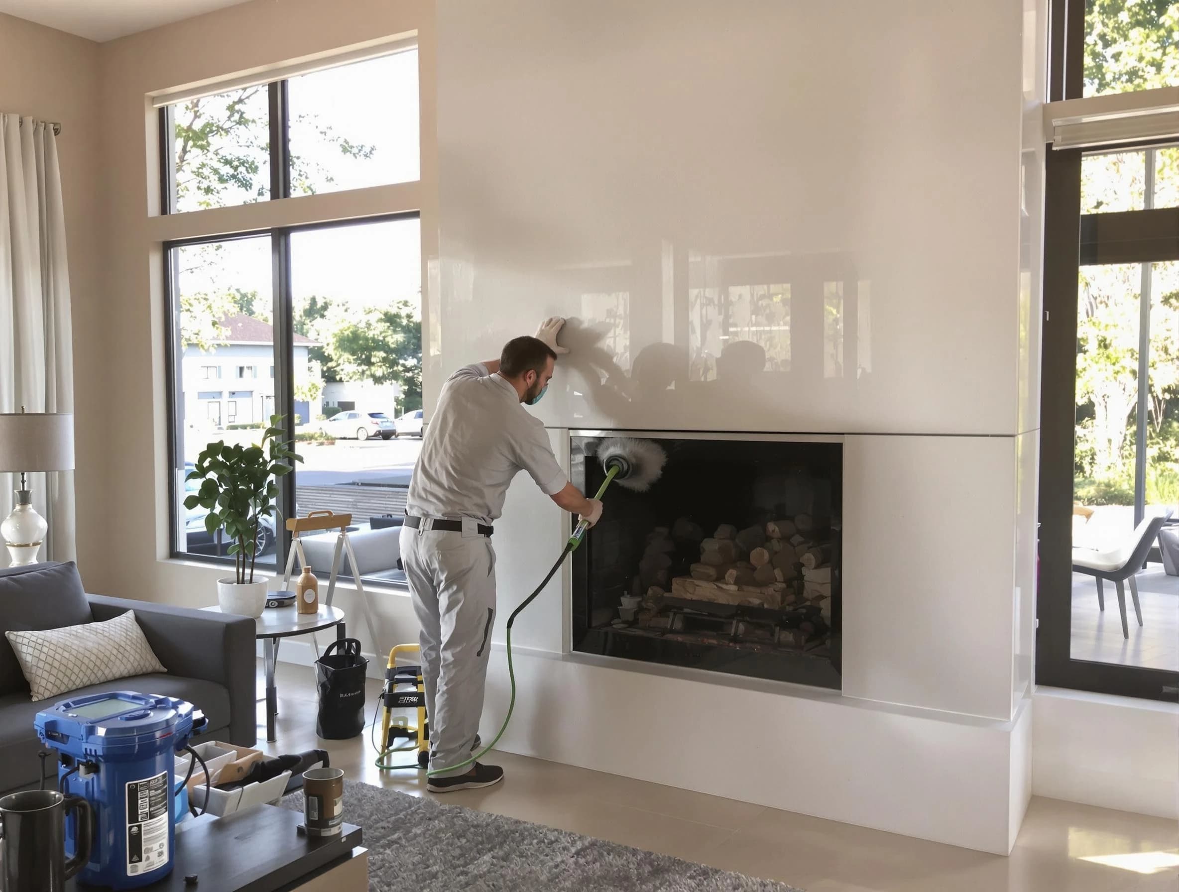 Jersey City Chimney Sweep performing thorough soot removal in Jersey City, NJ