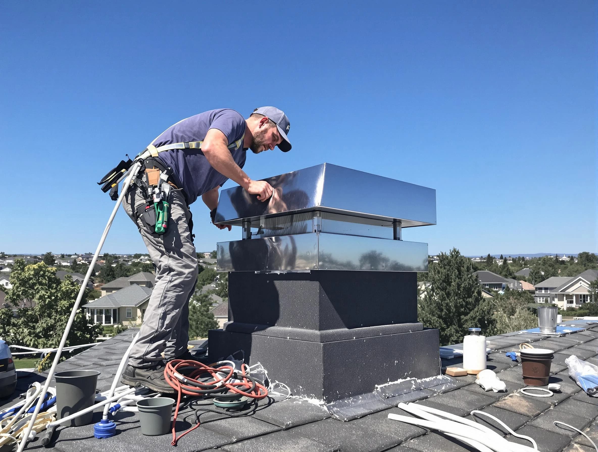 Chimney Cap Services service in Jersey City, NJ