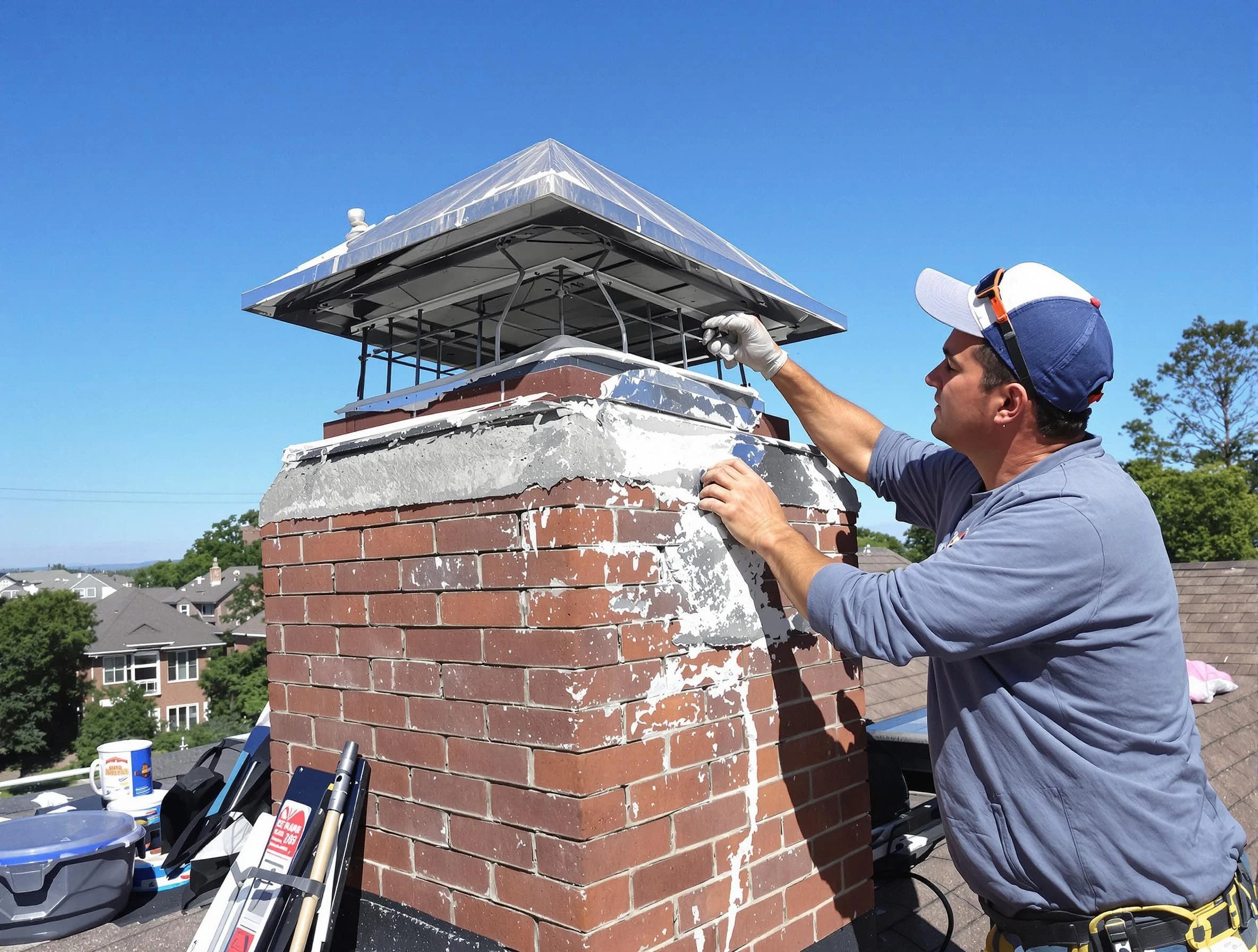 Chimney Crown Services service in Jersey City, NJ