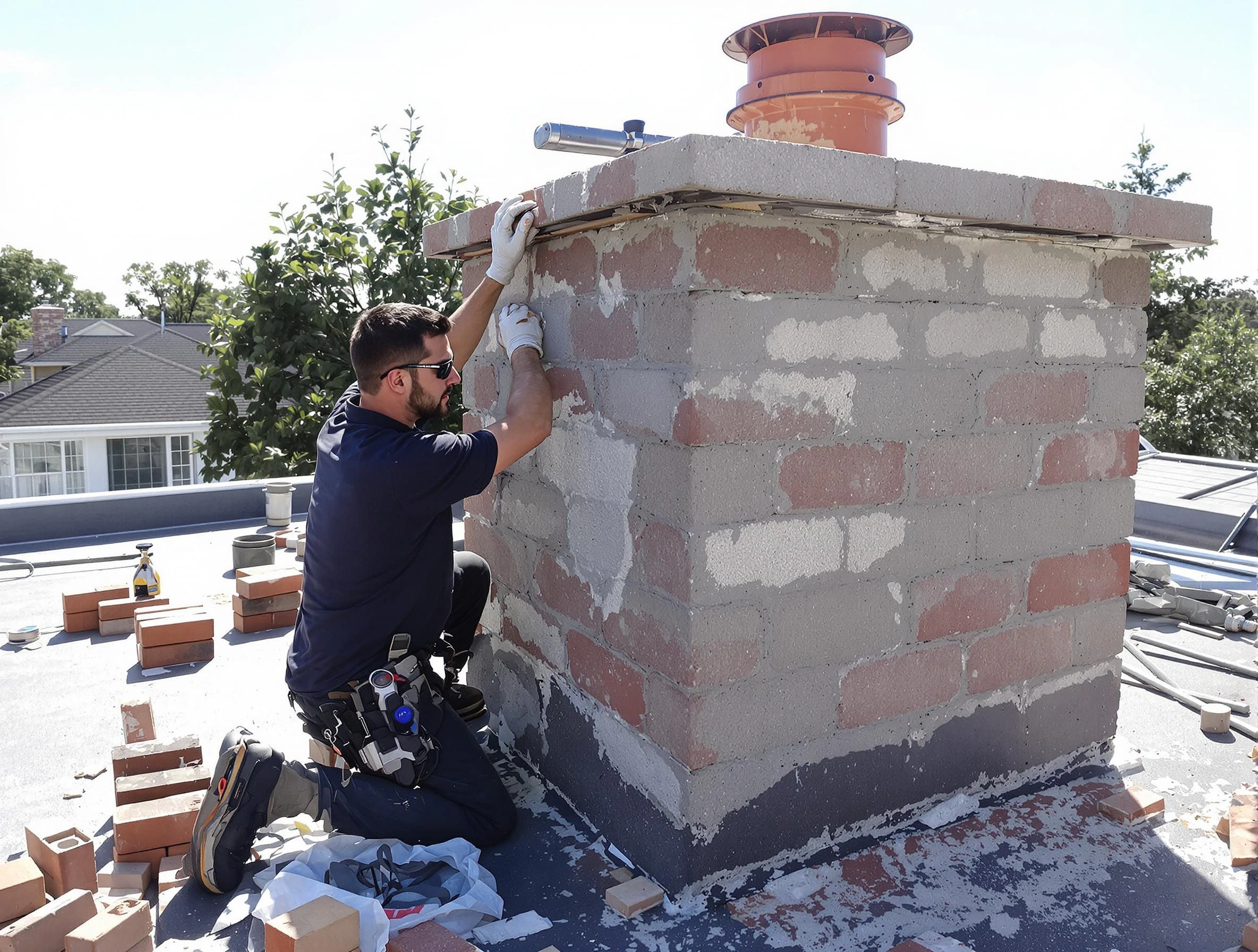 Advanced chimney repair process by Jersey City Chimney Sweep in Jersey City, NJ