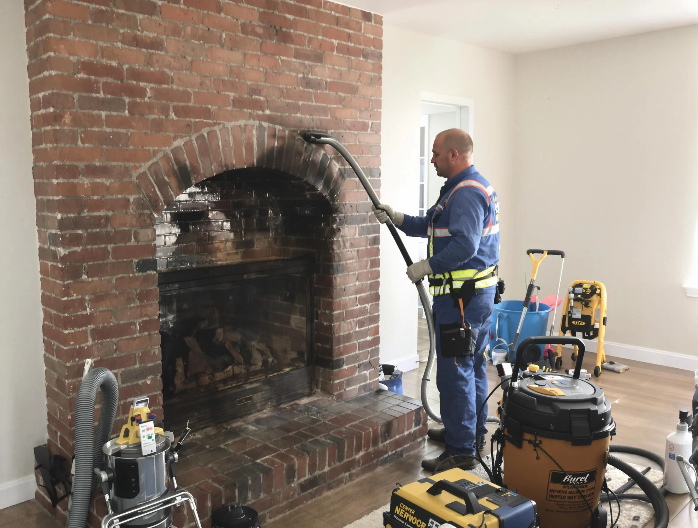 Jersey City Chimney Sweep expert performing detailed chimney sweep in Jersey City, NJ