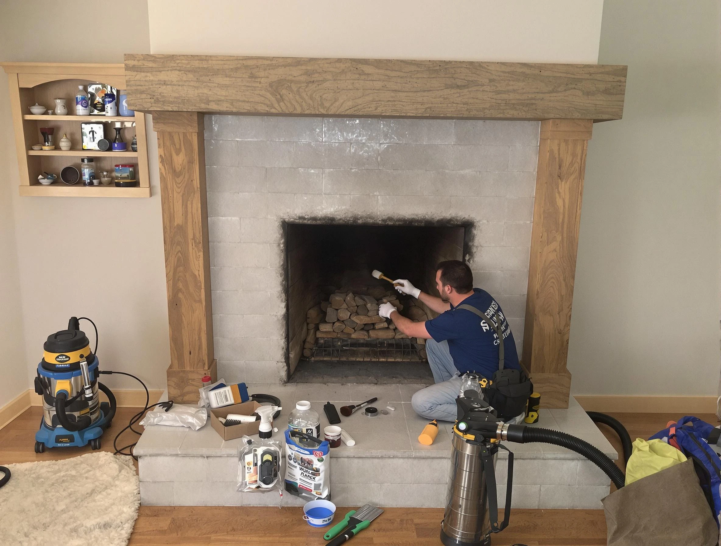 Detailed creosote removal process by Jersey City Chimney Sweep in Jersey City, NJ